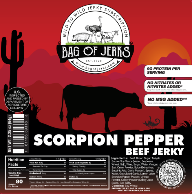 Scorpion Pepper Beef Jerky – Wicked Heat, Legendary Flavor