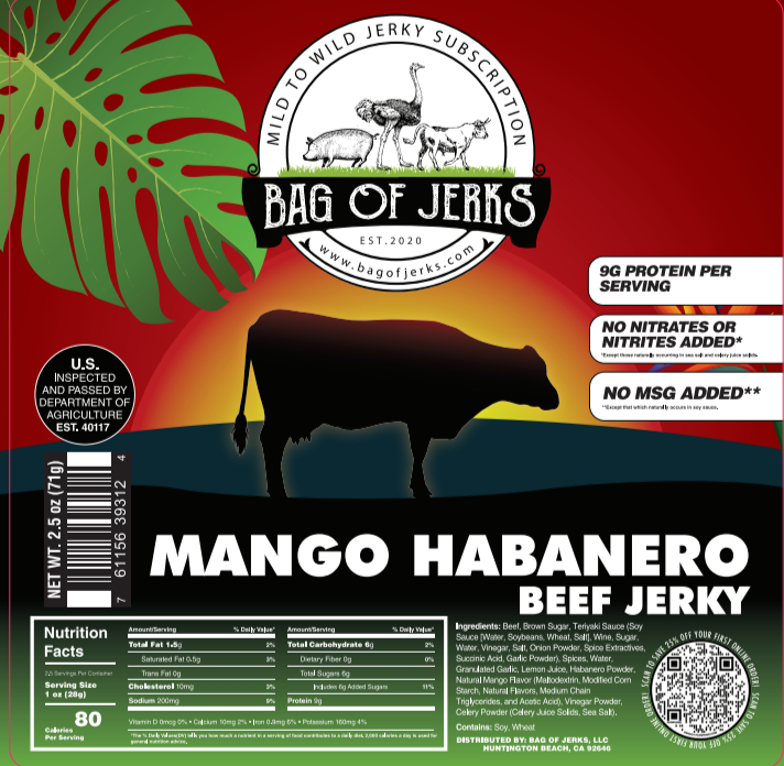 Mango Habanero Beef Jerky – Sweet Heat with a Fiery Kick