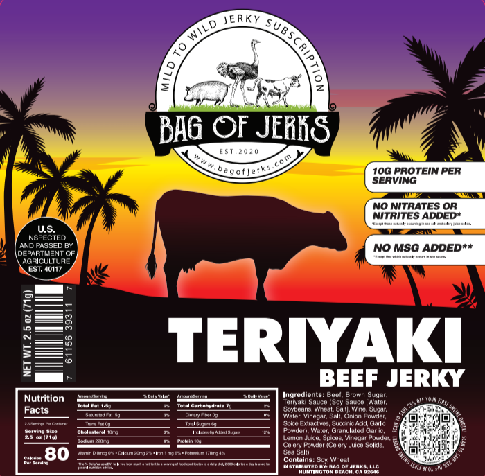 Teriyaki Beef Jerky – Sweet, Savory, and Addictively Bold