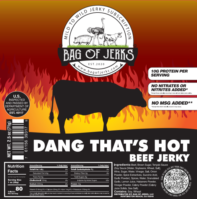 Dang Thats Hot Beef Jerky