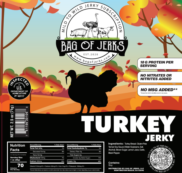 Original Turkey Jerky – Thanksgiving in Your Pocket