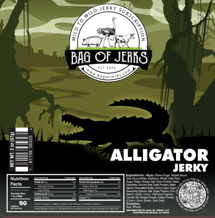 Alligator Jerky (Cajun seasoning)