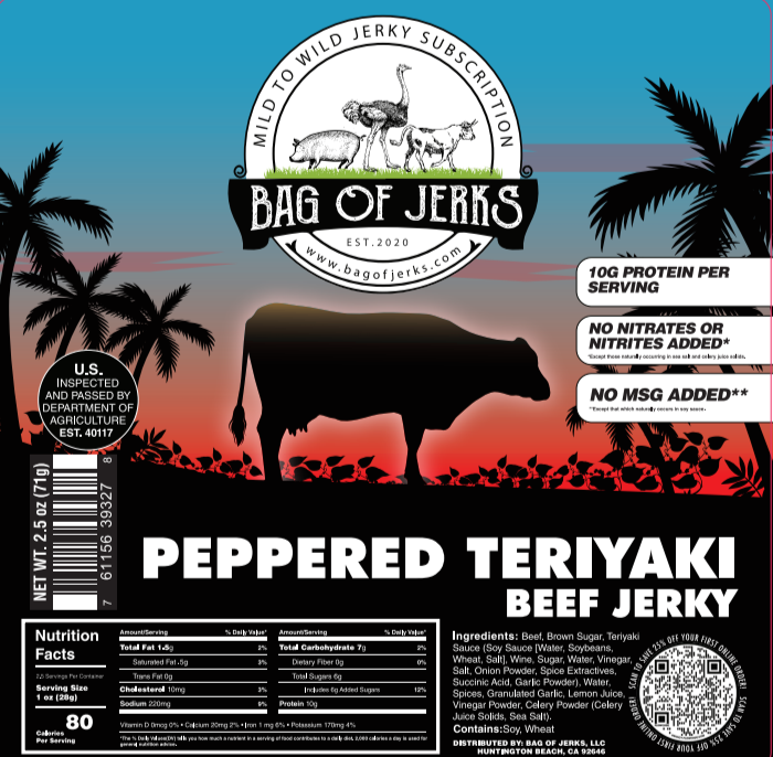 Peppered Teriyaki Beef Jerky – Sweet, Smoky, and a Kick in the Pants