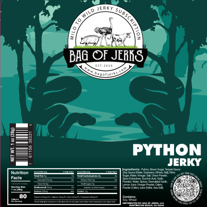 Python Jerky – Sssmoked to Perfection, Wild as Hell