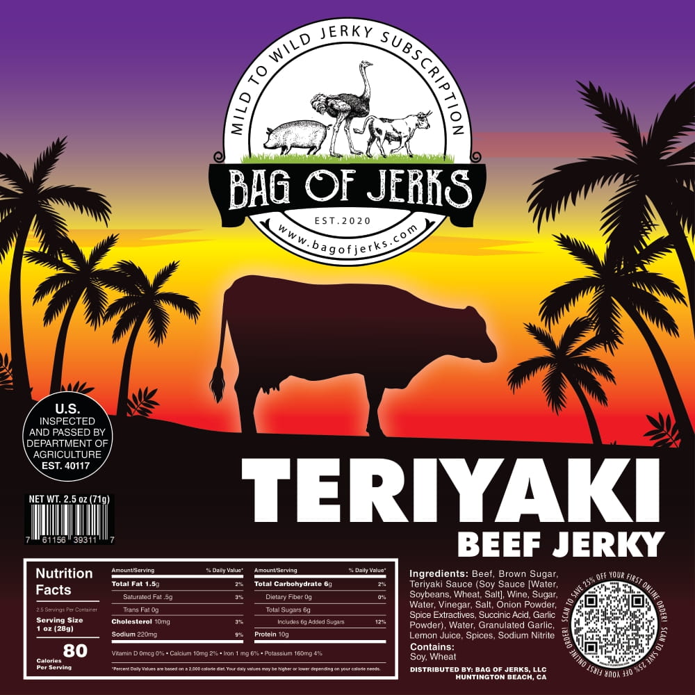 Teriyaki Beef Jerky-Bag of Jerks