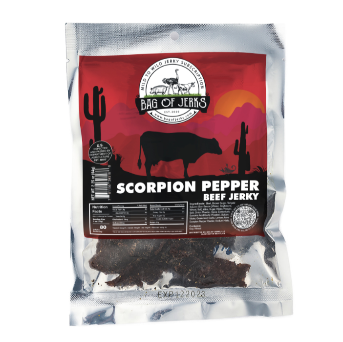 Scorpion Pepper Beef Jerky-Bag of Jerks
