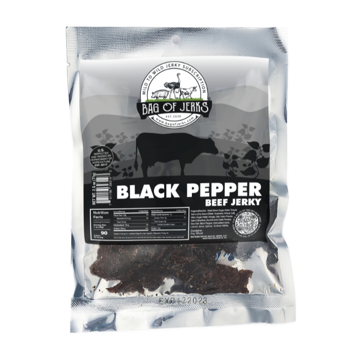 Black Pepper Beef Jerky-Bag of Jerks