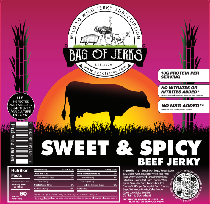 Sweet & Spicy Beef Jerky – Bold Flavor, Balanced Kick