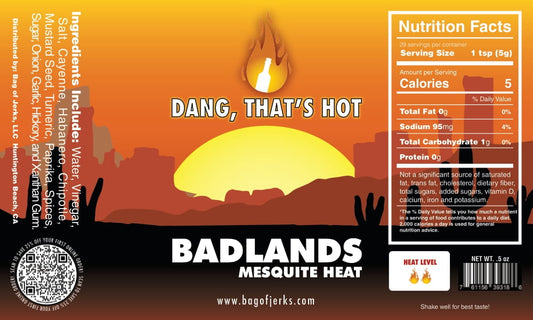 Badlands Mesquite Heat Hot Sauce-Bag of Jerks