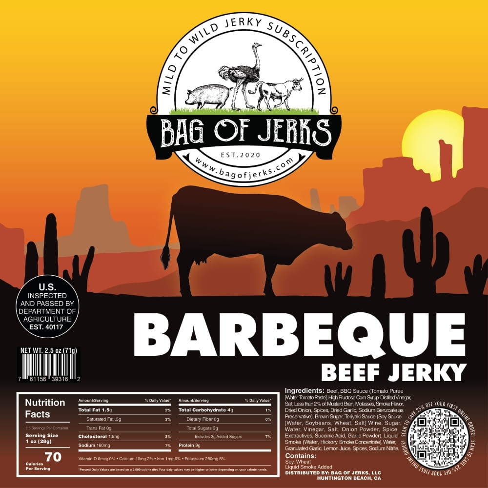 Barbecue Beef Jerky-Bag of Jerks