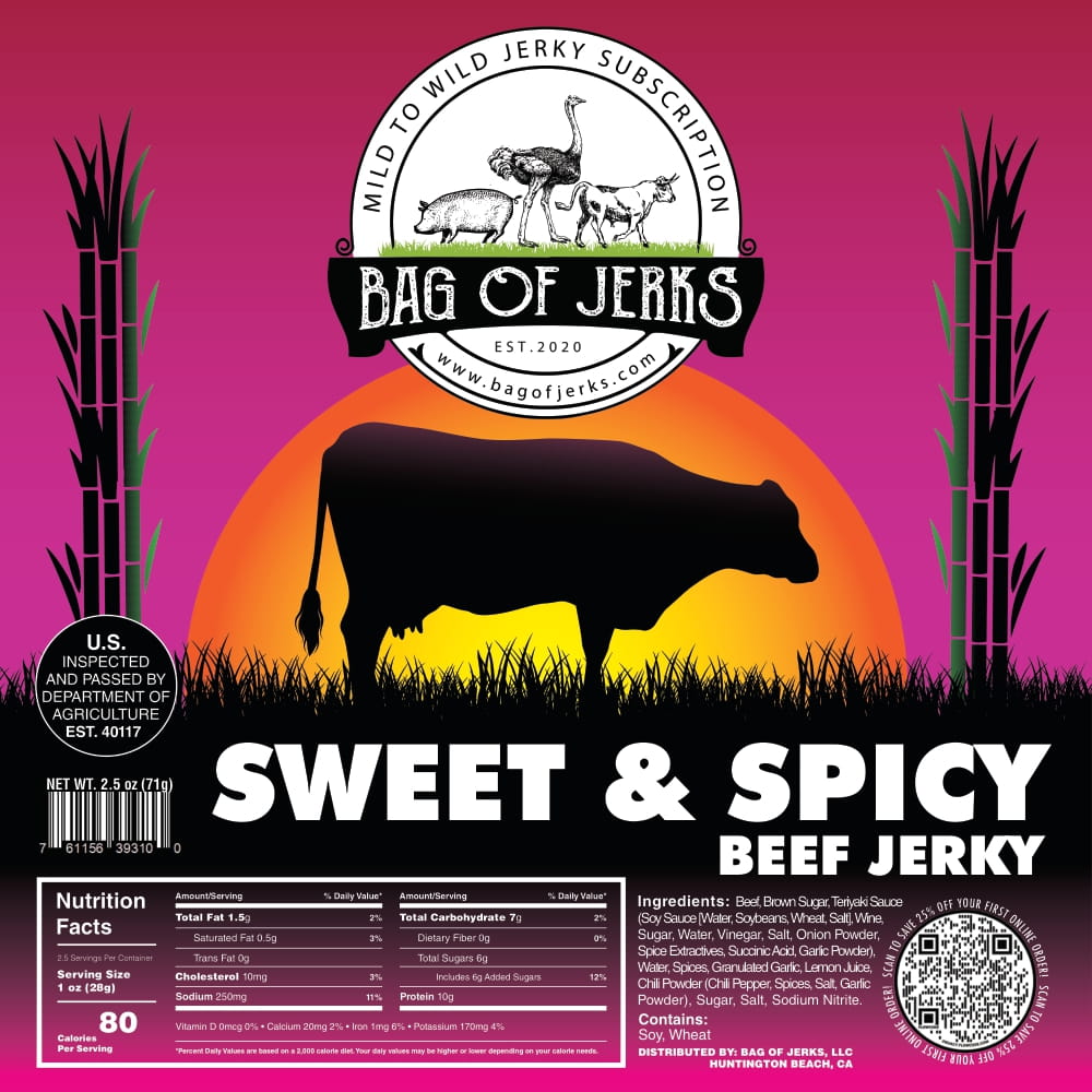 Sweet & Spicy Beef Jerky-Bag of Jerks