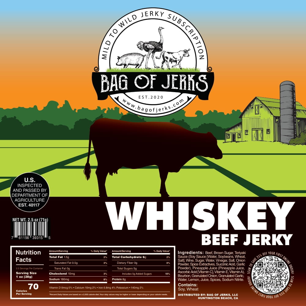 Whiskey Beef Jerky-Bag of Jerks